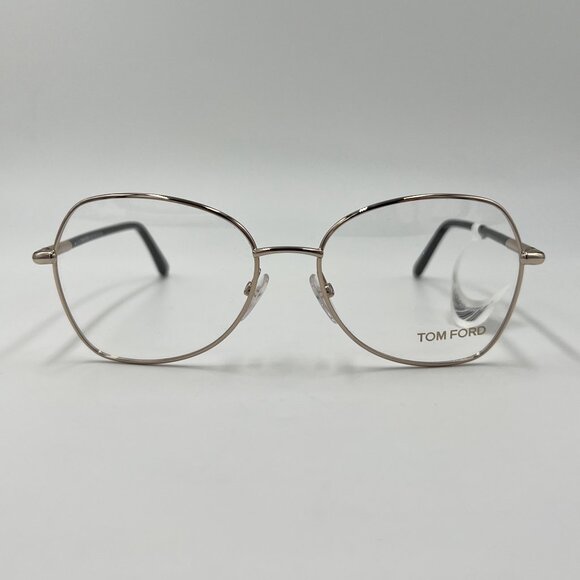 TOM FORD TF5248 028 Gold Black Butterfly Shape Demo Lens Eyeglasses - Picture 1 of 8